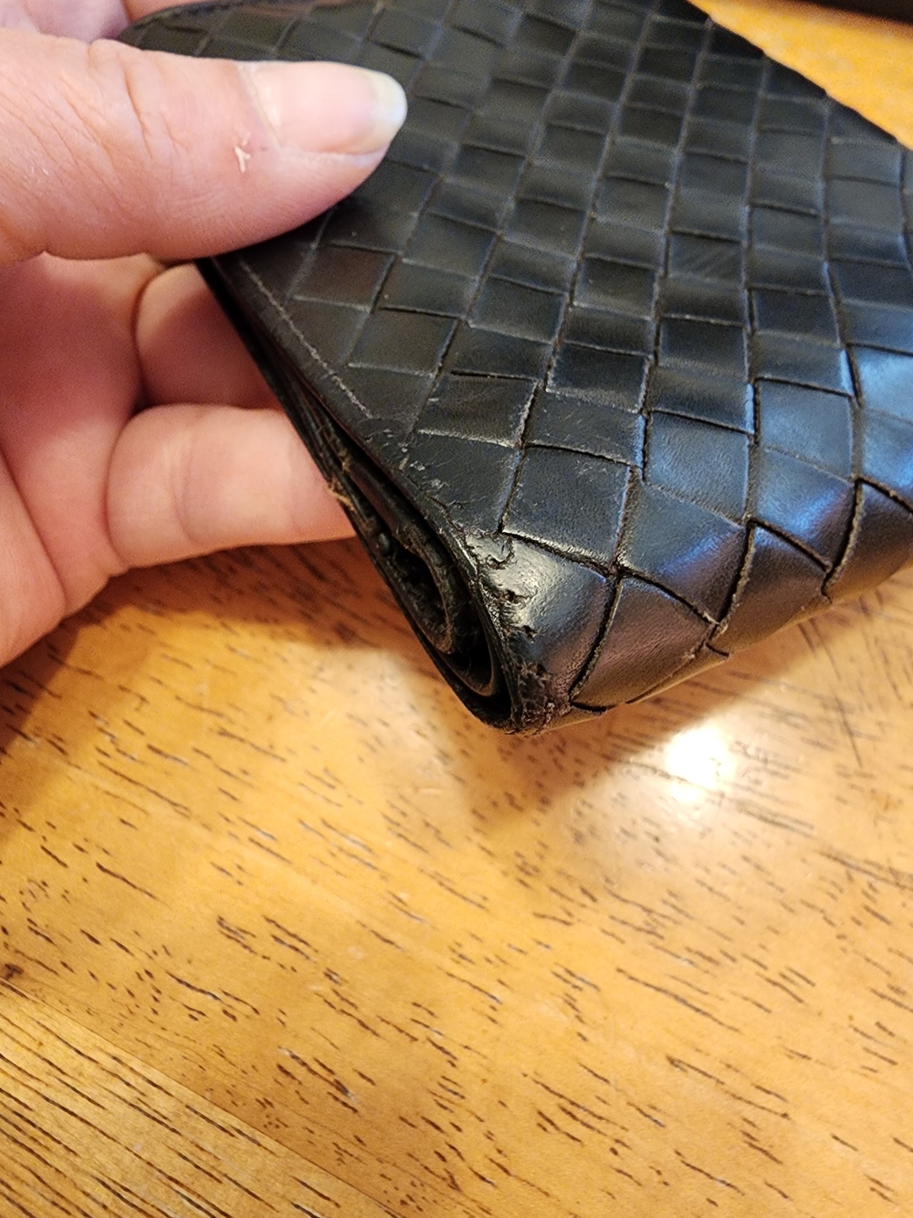 Bottega Veneta Intrecciato bifold wallet Dark Brown woven Leather Design - Picture 9 of 16